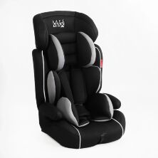 Детское универсальное автокресло JOY RS-82365 система ISOFIX, группа 1/2/3, вес 9-36 кг, чорне з сірим