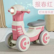 Дитяча каталка толокар мотоцикл M 5855E-8 "Міньйон " EVA колеса, TF, музика та світло, рожевий