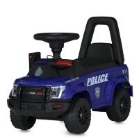 Дитяча каталка толокар M 5844-4 машинка "Ford Поліція" з гучномовцем та світловими ефектами, синій