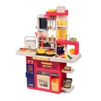 Дитяча ігрова кухня 93 см LIMO TOY 889-272 інтерактивна (80 предметів) червона
