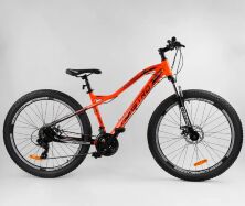 Спортивний алюмінієвий велосипед Полуфэтбайк Corso 92749 MONSTRO колеса 27,5 д / Shimano / 21 швидкість оранж