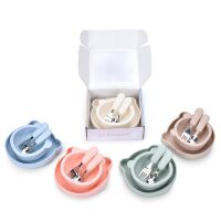 Набір дитячого силіконового посуду EL CAMINO ME 1174 Mix Bear 5 кольорів