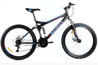 Спортивний гірський двопідвісний велосипед Azimut RACE 29" GFRD Чорно-синій