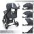 Дитяча прогулянкова коляска El Camino ME 1023L Focus Graphite сірий
