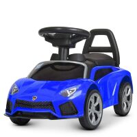 Машина каталка толокар BAMBI M 4315L-4 музика світло шкіряне сидіння синя**