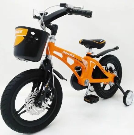 Велосипед дитячий двоколісний MARS-14 дискові гальма колеса 14 дюймів помаранчевий