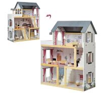 Будиночок для ляльок MD 2669 Триповерховий дерев'яний будиночок з меблями **