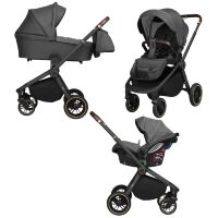 Коляска універсальна CARRELLO Epica CRL-8511/1 (3in1) Silver Grey +дощовик