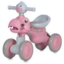 Дитяча музична каталка-толокар Bambi M 6025E-8 з підсвіткою рожева для дівчинки