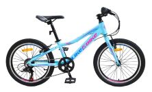 Алюмінієвий спортивний підлітковий велосипед двоколісний LIKE2BIKE A212005 Viva колеса 20д блакитний