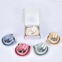 Набір дитячого силіконового посуду EL CAMINO ME 1174-1 Mix Bear 5 кольорів