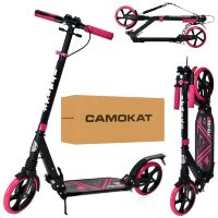 Дорослий самокат для дівчинки двоколісний складаний iTrike SR2-018-10-BP з ручним гальмом і замком / рожевий**