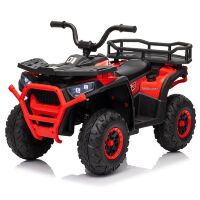 Дитячий електро квадроцикл M 6127EBLR-3(24V) з пультом керування та шкіряним сидінням червоний