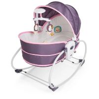 Дитяча люлька-качалка 6033 сіро-рожева ***