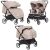 Коляска прогулянкова CARRELLO Connect CRL-5502/1 Cotton Beige для двійні з перенесенням
