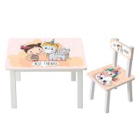Дитячий стіл зі стільчиком Bambi BSM2K-18 Дівчинка і єдиноріг**