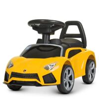 Машина каталка толокар BAMBI M 4315L-6 музика світло шкіряне сидіння жовта**