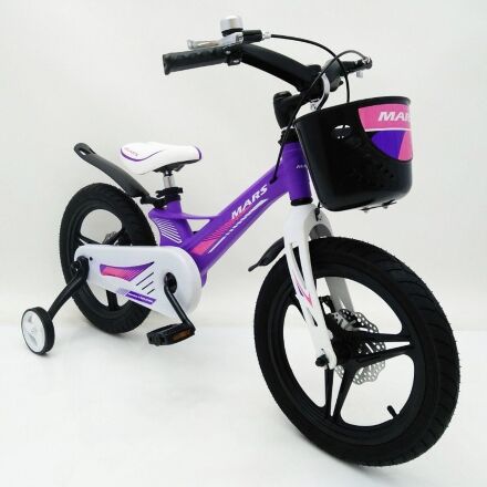 Дитячий двоколісний велосипед MARS-2 Evolution колеса 16 дюймів магнезиевая рама фіолетовий
