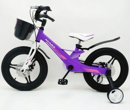 Дитячий двоколісний велосипед MARS-2 Evolution колеса 16 дюймів магнезиевая рама фіолетовий