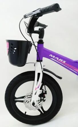 Дитячий двоколісний велосипед MARS-2 Evolution колеса 16 дюймів магнезиевая рама фіолетовий
