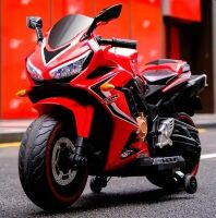 Дитячий електромобіль мотоцикл Bambi Racer M 4839L-3 шкіряне сидіння, MP3, USB роз'єм / червоний