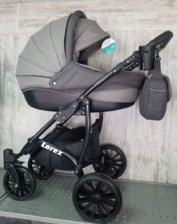 Дитяча універсальна Коляска 2 в 1 Lorex Льон + ЕКО шкіра