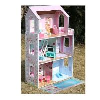Будиночок для ляльок MD 2670 Триповерховий дерев'яний будиночок з меблями**