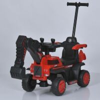 Дитяча каталка толокар з мотором M 5787B-3 Електромобіль Трактор з ручкою музика, USB, MP3, червоний