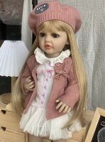 Лялька 55 см ручної роботи велика вінілова Reborn Baby Doll зі справжнім волоссям та красивими очима