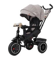 Велосипед коляска дитячий триколісний TILLY CAYMAN з пультом і посиленою рамою T-381/7 Бірюзовий льон