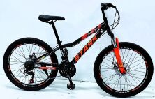 Спортивний велосипед 24 дюйми Corso STARK SK-24916 Saiguan 21 швидкість чорно-оранжевий