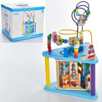 Дерев'яна Розвиваюча іграшка MD 1831 Лабіринт і різні рухомі деталі**