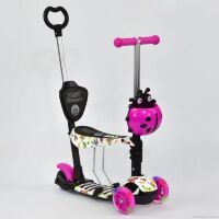 Самокат 5в1 А 24977 - 66050 Best Scooter АБСТРАКЦІЯ, колеса PU світяться ***