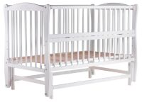 Ліжко Babyroom Еліт різьблення, маятник, відкидний пліч-DER-6 бук білий