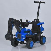 Дитяча каталка толокар з мотором M 5787B-4 Електромобіль Трактор з ручкою музика, USB, MP3, синій