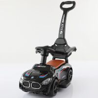 Дитяча каталка-толокар M 5785-2 BMW Машинка з батьківською ручкою, бортики, музика, світло, чорний