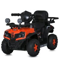 Дитячий електромобіль 2в1 M 5901EBLR-6 каталка толокар (шкіряне сидіння, MP3, USB, EVA колеса), жовтий