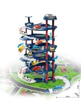 Дитячий великий ігровий паркінг 660-A327 Гараж паркування на 6 поверхів, з ліфтом, вертольотом та машинками