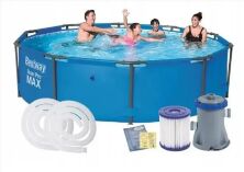 Каркасний круглий басейн BESTWAY 56408 / розмір 305-76см / обсяг 4678л з фільтр-насосом **