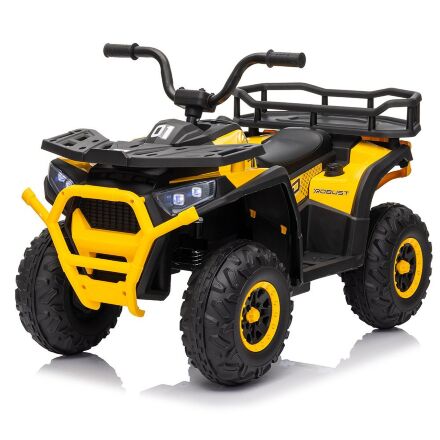 Дитячий електро квадроцикл M 6127EBLR-6(24V) з пультом керування та шкіряним сидінням жовтий