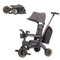 Дитячий триколісний велосипед-коляска TILLY COMBI T-392 BEIGE з батьківською ручкою бежевий