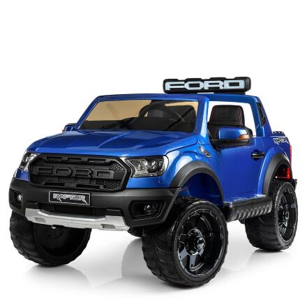 Дитячий електромобіль Ford шкіряне сидіння M 4174EBLRS-4 автопокраска синій