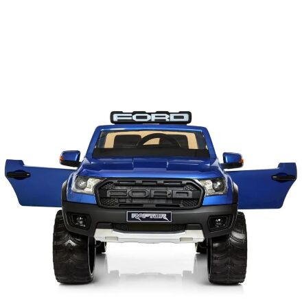 Дитячий електромобіль Ford шкіряне сидіння M 4174EBLRS-4 автопокраска синій
