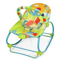 Дитячий шезлонг-качалка Bambi 6920 з регульованою спинкою салатовий ***