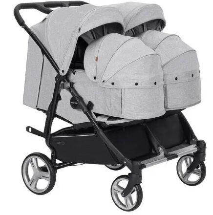 Коляска прогулочная CARRELLO Connect CRL-5502/1 Rock Gray для двійні c перенесенням