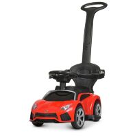 Машина каталка толокар BAMBI M 4316L-3 музика світло шкіряне сидіння батьківська ручка електромобіль червона**