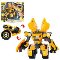 Робот-трансформер машина JC18002 звук, світло стріляє кулею на батарейках жовтий