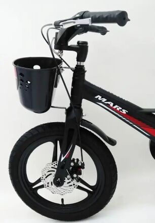 Дитячий двоколісний велосипед MARS-2 Evolution колеса 16 дюймів магнезиевая рама чорний