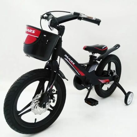 Дитячий двоколісний велосипед MARS-2 Evolution колеса 16 дюймів магнезиевая рама чорний