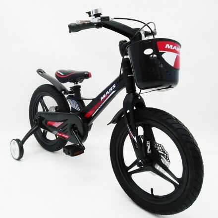 Дитячий двоколісний велосипед MARS-2 Evolution колеса 16 дюймів магнезиевая рама чорний
